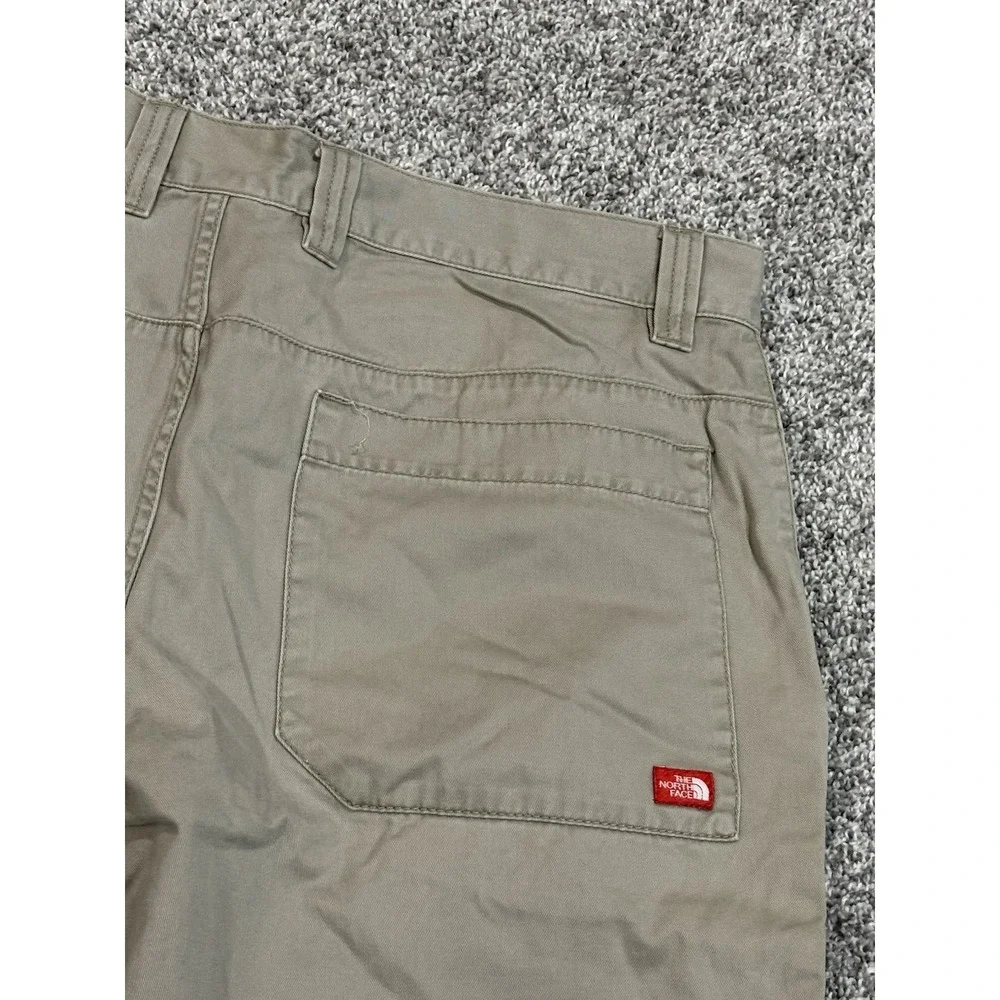 The North Face Mens 36 Long Khaki Tan Chino Shorts Outdoor Hiking Casual Cotton